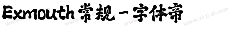 Exmouth 常规字体转换